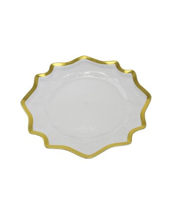 SOTTOPIATTO DECOR. D.33CM M.24FS55 TRASP/ORO
