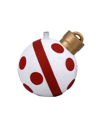 BASE ALBERO D.40XH.43CM SFERA POI.BIANC/ROSSO