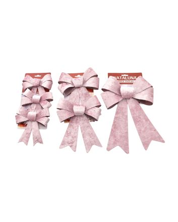 COCCARDE NATALIZIE 3MIS.ASS ROSA MOD.1P