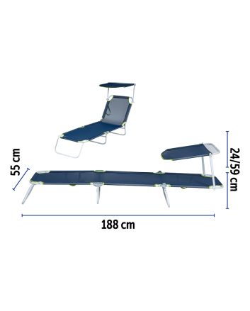 L.MARE PIEG.ACC/TXT C/PAR.188X55X24 NEON BLU