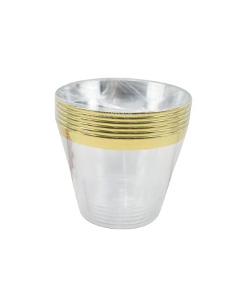 SET 6 BICCHIERI 266ML M.013 TRAS/BORDO ORO