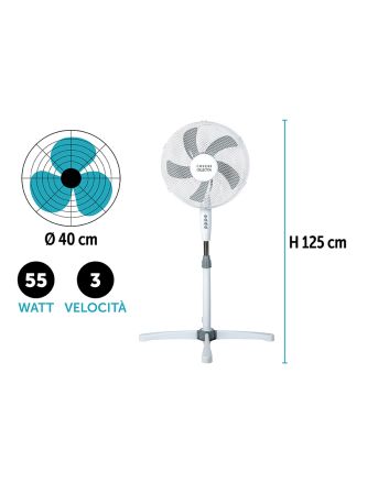 VENTILATORE EASY 55W BASE SAGOMATA BIA/GRIG