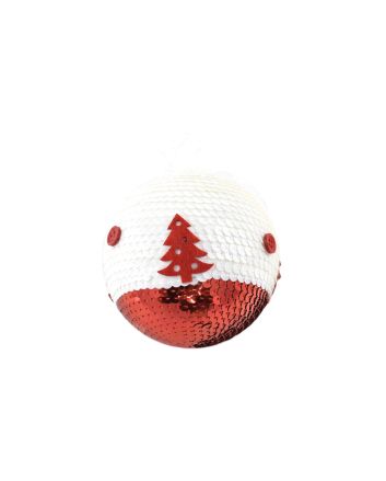 SFERA 10CM MOD.14 BIANCO/ROSSO