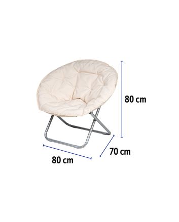 POLTRONA MOON T.25X1MM 80X70X80 OXF.BEIGE