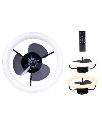 VENTILATORE SOSPESO 7 PALE C/TEL.DIA.35CM 35W