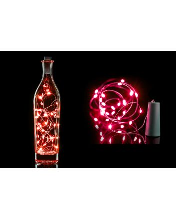 STRINGA 10LED 1MT TME PER BOTTIGLIA ROSSO