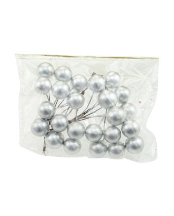 SET 24 BACCHE D.2CM M.22-643 ARGENTO