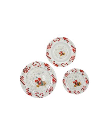 SERVIZIO PIATTI 18PZ BONECHINA DEC.406 BIANCO
