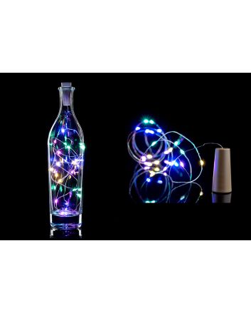 STRINGA 10LED 1MT PER BOTTIGLIA MULTICOLOR