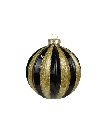 SFERA VETRO 10CM M.227 NERO/ORO