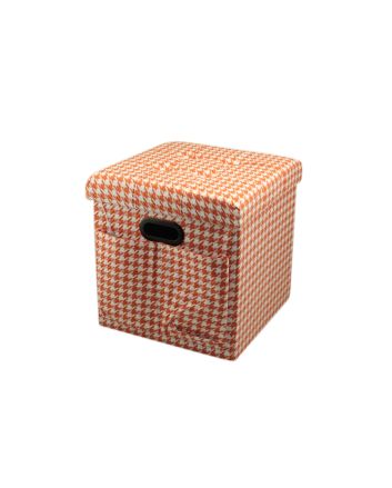 POUF PIED.POULE C/TASC.+MAN.38X38CM ARANCIONE