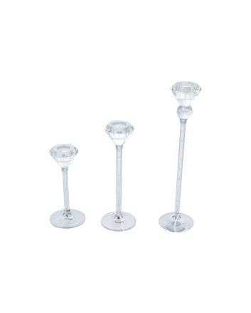 SET 3 P/CAND.1F D.7X18-27,5CM M.901 ARGENTO