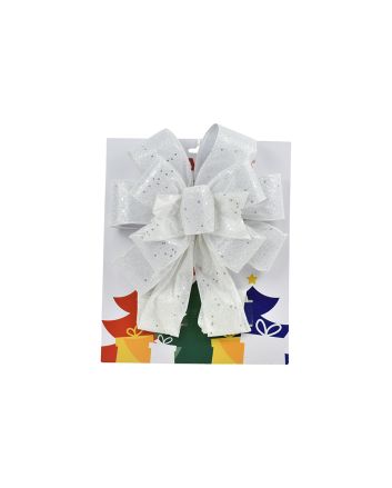 COCCARDA PUNTALE 28X78CM DES.B BIANCO