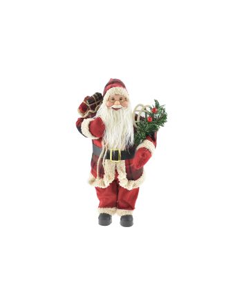 BABBO NATALE SCOZZ ROSSO 40CM M.BL-241198