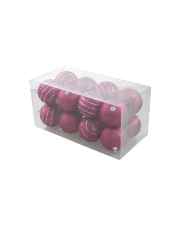 BOX 16 SFERE 8CM MOD.1E FUCSIA