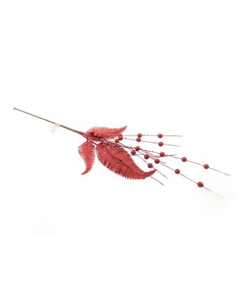 RAMO GLITTERATO 66CM MOD.W1.920 ROSSO