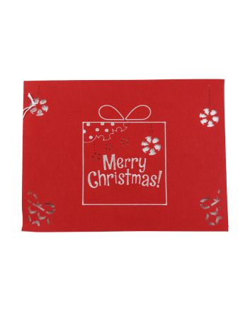 TOVAGLIETTA FELTRO 40X30CM REGALO ROSSO