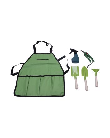 ATTREZZI GIARDINAGGIO 4PZ + GREMBIULE