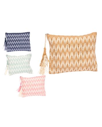 POUCHETTE MARE TRACCIATO 28X22CM 4ASS
