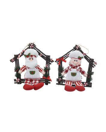 F/PORTA BABBO/MAMMA N. 46CM M.088 ROSSO/BIA