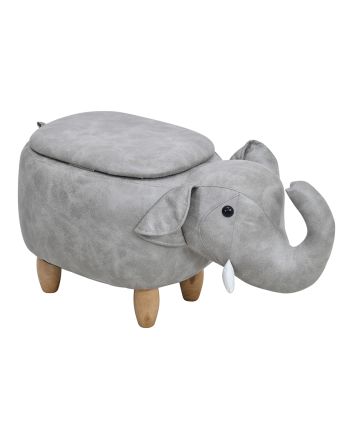 POUF ECOPELLE DEC.ELEFANTE 75X36X37CM