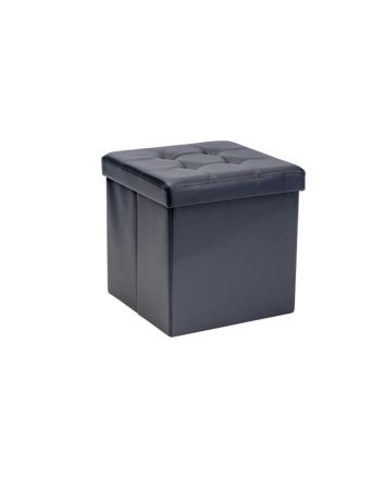 POUF ECOPELLE 38X38X38CM GRIGIO