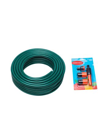 TUBO GIARDINO C/PISTOLA+RACCORDO 12X1.6MM 20M