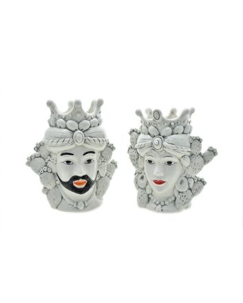 TESTA DI MORO 18,6X13,2X20CM 2ASS BIANCO ANT