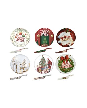 PIATTO PANETTONE C/PALETTA 30CM TONDO 6ASS M2