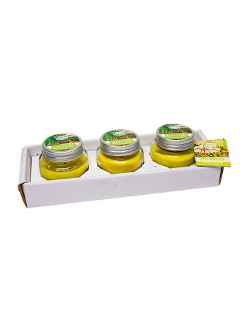 SET 3 CANDELE ALLA CITRONELLA 28GR. 8 ORE