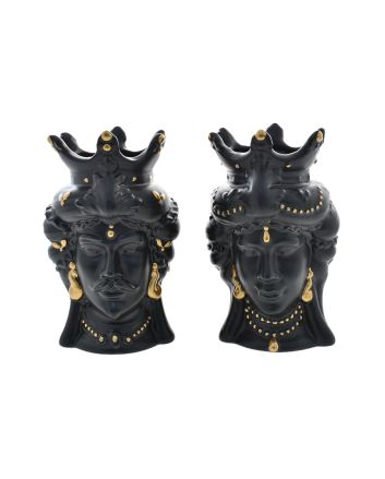 TESTA DI MORO 18,6X13,2X20CM 2ASS NERO/ORO