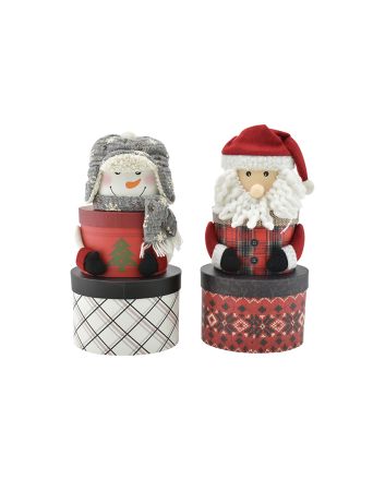 SET 3 SCATOLE OVALI H.40CM M.31 2ASS