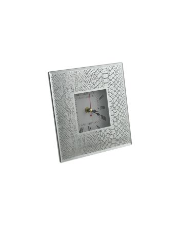 OROLOGIO DA TAVOLO 20X20X4,5CM ARGENTO