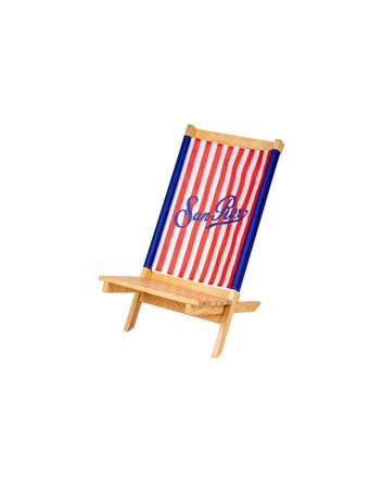 SPIAGGINA LEGNO 42X78X65.5 POLY. STR. ROSSO