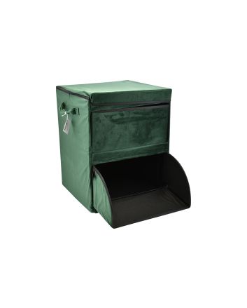 POUF VELLUTO C/CASSETTI 38X50CM L1 VERDE SC.