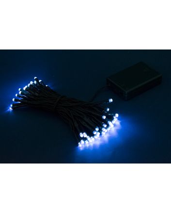 MINILED 80L A BATTERIA BIANCO 8MT CAVO VERDE