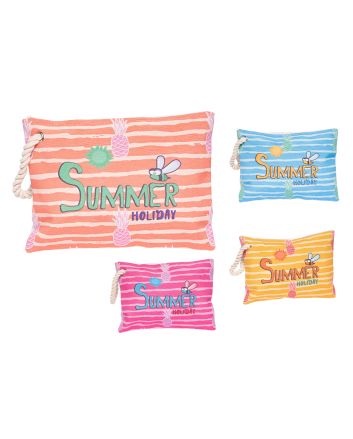 POUCHETTE MARE SUMMER HOLIDAY 29X21CM 4ASS