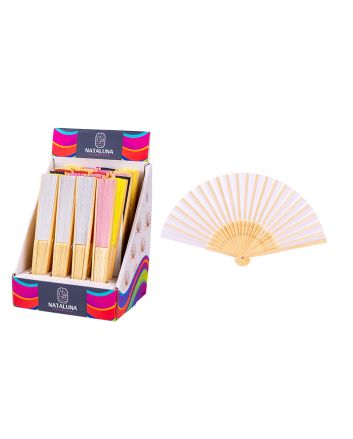 VENTAGLIO BAMBOO+CARTA 21CM BIANCO