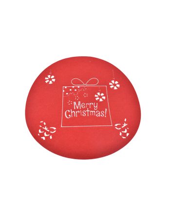 SOTTOPENTOLA FELT TONDO 25X0.3CM DES.V ROSSO