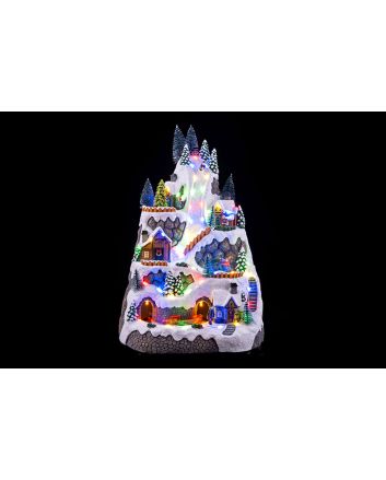 VILLAGGIO C/MOV+LED+MUS 26X25X39CM DC4.5V