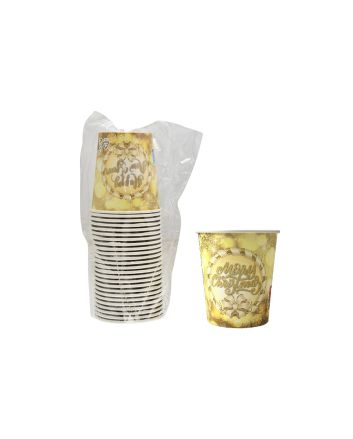 25 BICCHIERI MONUSO IN CARTA 160ML MERRY CHRI