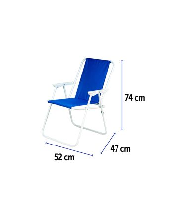 SEDIA DA SPIAGGIA PIEG.52X47X74CM OXF AZZURRO