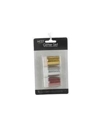 SET 3PZ GLITTER 8G M.3B1 3COL.ASS