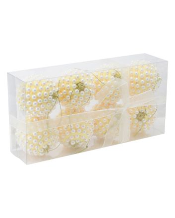 BOX 8 SFERE 7CM M.1 BIANCO/GIALLO