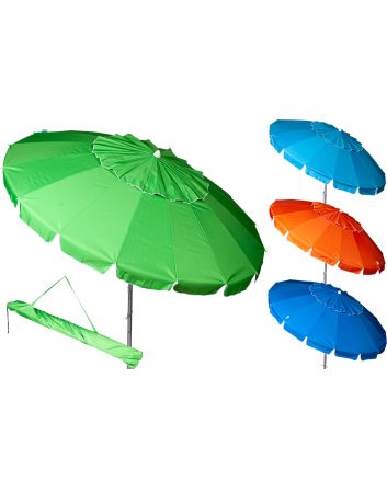 OMBRELLONE MARE 240CM ALL 32/35 6R.FIB. 4COL.