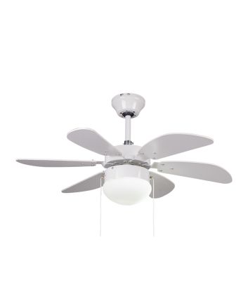 VENTILATORE SOFFITTO C/LUCE 6PALE 70W LARGE