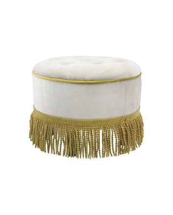 POUF TONDO VELLUTO 45X45X35CM M.24-5 CREMA