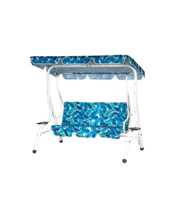 DONDOLO 3POSTI 182X112X155 C/CUSC. FOGLIE A