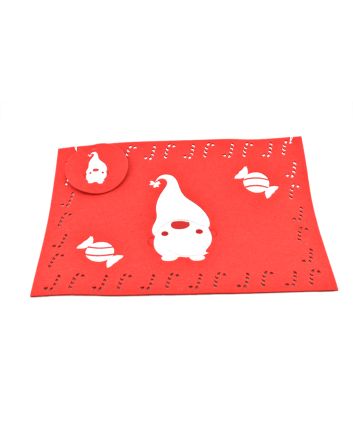 TOVAGLIET. C/SOTTOBICCHIERE DEC.D-SOVR. ROSSO