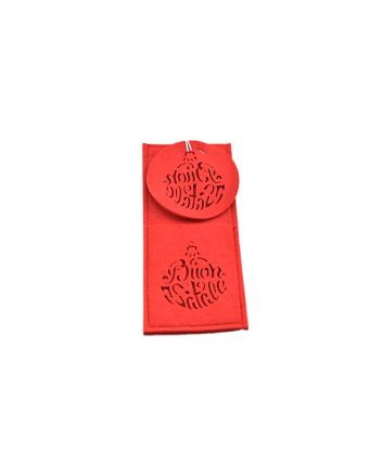 P/POSATE C/SOTTOBICCHIERE DEC.A-LASER ROSSO